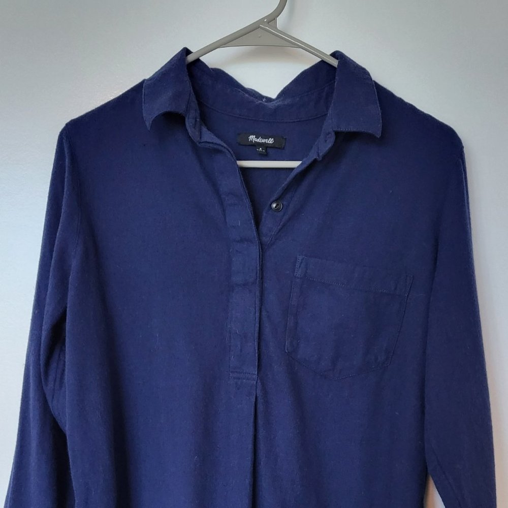 Madewell Half Button Boyfriend Flanel